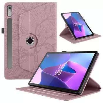 Чехол для планшета, вращающийся чехол для Lenovo Tab P11 Pro 2022, чехол 11,2 дюйма с тиснением под дерево, чехол для Lenovo Tab P11Pro 2022, чехол TB132FU TB138FC P11 Pro 2022 11.2 чёрный