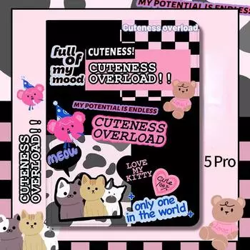 Чехол для планшета Xiaomi 5Pro, 12,4-дюймовая раскладушка Xiao mi 6, чехол с защитой от падения и гнездом для ручки, защитный чехол с мультяшным котом и гнездом для ручки, 11 дюймов Xiaomi 5 11 inch