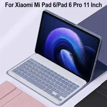Чехол для планшета Xiaomi Mi Pad 6 Max 14 дюймов, съемная Bluetooth-клавиатура для Redmi Pad SE 11 дюймов 10,6, защитный чехол для планшета xiaomi pad 6/6 Pro розовый