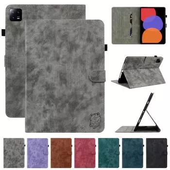 Чехол для планшета Xiaomi Pad 6, чехол, чехол, 11 дюймов, милый тигр, кошелек-подставка, откидная крышка для Funda Xiaomi Pad 6 Pro Mi Pad 6 Pro 2023, чехол для детей for Xiaomi Pad 6 розовый