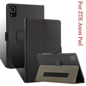 Чехол для планшета ZTE Axon Pad 5G Smart Auto Sleep Flip Lmitation, кожаный чехол для ZTE Axon Pad, держатель для стилуса, подставка, полная защита, чехол для планшета iPad For ZTE Axon Pad чёрный