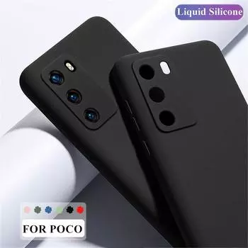Чехол для Poco M3 Pro, чехол для Xiaomi Poco M4 M3 X4 X3 Pro F3 X3 GT, чехол Redmi 10, оригинальный жидкий силиконовый чехол Poco M3 For Mi Note 10