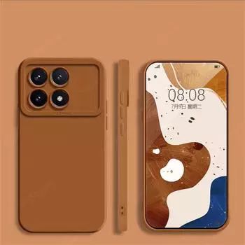 Чехол для Poco X6 Pro Чехол для Xiaomi Poco X6 Pro Fundas Camera Protector Жидкий силиконовый чехол-накладка Poco X6 Pro For Poco x6 Pro чёрный