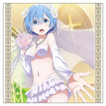 Чехол для подушки 2D Cospa Life in Another Wedding Rem 45 x 45 см из полиэстера и хлопка Re:ZERO - Начальный мир - Прибл.