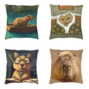 Чехол для подушки Capybara Home Animal Pet Nordic Throw Decor Case 40x40cm