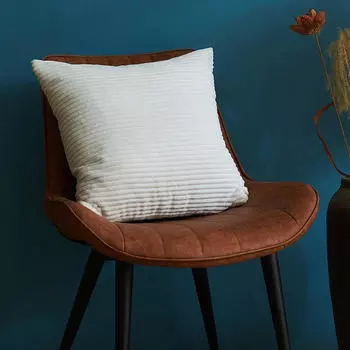 Чехол для подушки Corduroy 18x18 дюймов/45x45 см, на молнии, для белый
