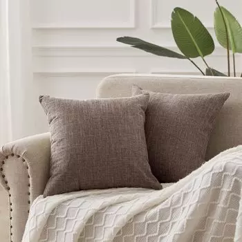 Чехол для подушки CUTEWIND 50x50 см, стильный льняной чехол в скандинавском стиле, однотонный чехол для подушки, чехол для спинки, товары для интерьера, набор из 2 предметов для кафе