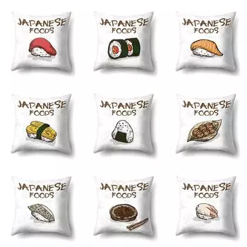 Чехол для подушки «Еда» для автомобиля, офиса, дивана, спальни, гостиной 40x40cm