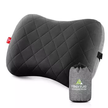 Чехол для подушки HICENTURE для кемпинга и отдыха на открытом воздухе, портативная сумка для хранения на поясе Ultra Air Travel Air, для сна в офисе [в комплект входит хлопок], легкая, чёрный