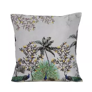 Чехол для подушки KOKO MAISON INC Dancing Peacock Polystain | Застежка-клапан | Цифровая печать разноцветный