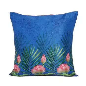 Чехол для подушки KOKO MAISON INC Indian Lotus Polystain | Застежка-клапан | Цифровая печать разноцветный