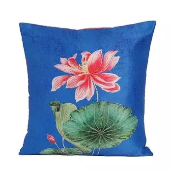 Чехол для подушки KOKO MAISON INC Lotus Joy Polystain | Застежка-клапан | Цифровая печать разноцветный