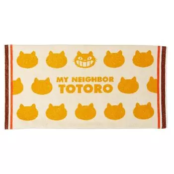 Чехол для подушки Marushin Towel Ghibli Мой сосед Тоторо Кот Автобус Силуэт Милые товары 1005043800 Белый В34 x Ш64 см Прибл.