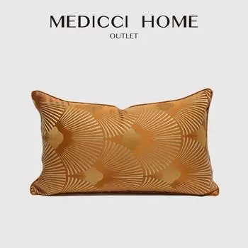 Чехол для подушки Medicci Home с японским декоративным цветочным узором и графическим жаккардовым узором, роскошные поясничные наволочки, восточный декор для дома 30x50cm(NO FILLING)