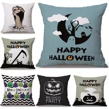 Чехол для подушки на Хэллоуин с мультяшным принтом, наволочка для украшения дома, автомобильный диван, декоративная наволочка almofadas Decorativos 40x40cm