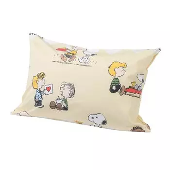 Чехол для подушки nishikawa Snoopy, совместим с подушками размером 63x43 см, можно стирать, гладкий хлопок, тип чехла PN4618BD, бежевый PJ04150619 [Nishikawa] 100%