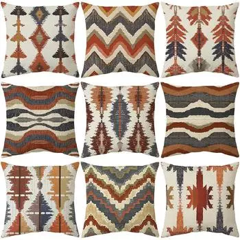 Чехол для подушки с абстрактным принтом в виде линий, чехол для подушки, украшение для дивана, супермягкий чехол для подушки 45*45cm CR038-1