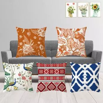 Чехол для подушки с геометрическим принтом в полоску, офисная наволочка для дивана, современный домашний декор, мягкая плюшевая наволочка 40x40cm