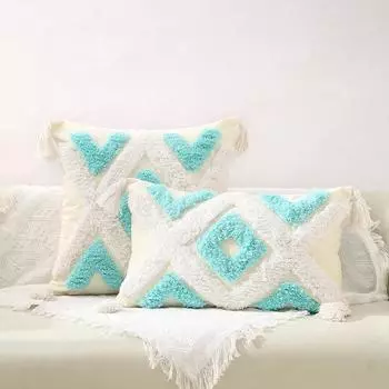 Чехол для подушки с кисточками, бежевая наволочка в стиле бохо с кисточками, стеганый домашний декор, плетеная наволочка ручной работы, украшение для дивана, гостиной 45X45cm