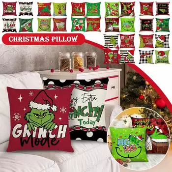 Чехол для подушки с надписью «Рождественский подарок», 4 шт., 18 X 18 дюймов, зимняя праздничная наволочка для дивана One Size