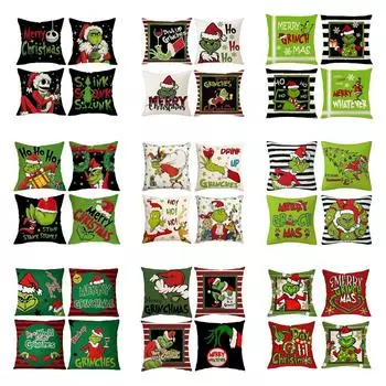 Чехол для подушки с надписью «Рождественский подарок», 4 шт., 18 X 18 дюймов, зимняя праздничная наволочка для дивана One Size