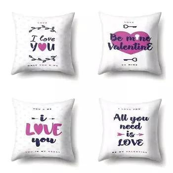 Чехол для подушки с принтом на День святого Валентина и надписью «Любовь» для дивана 40x40cm