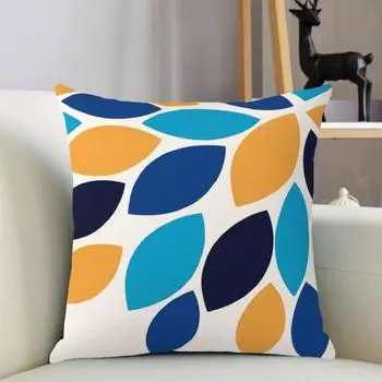 Чехол для подушки с принтом, украшение для дома, квадратный красивый цветок, синяя птица, наволочка, товары для гостиной A