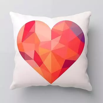 Чехол для подушки с принтом в виде сердца, наволочки для любви, диванные декоративные наволочки, подарки ко Дню святого Валентина, домашний декор, наволочка 45x45 см, без вставки для подушки CC2PS454505C15