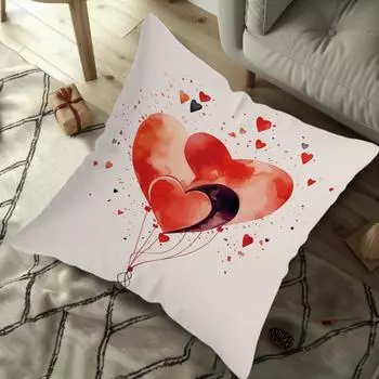 Чехол для подушки с принтом в виде сердца, наволочки для любви, диванные декоративные наволочки, подарки ко Дню святого Валентина, домашний декор, наволочка 45x45 см, без вставки для подушки CC2PS454505C23