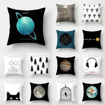 Чехол для подушки с рисунком космической звезды для дома, гостиной, дивана, украшения автомобиля, наволочка 40X40CM