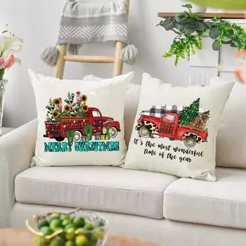 Чехол для подушки с рождественским узором для дивана, чехол для подушки с рождественским принтом, декор для комнаты для рождественской вечеринки M