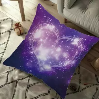 Чехол для подушки с сердечками Love Heart, фиолетовый, праздничный, на День святого Валентина, на День матери, на годовщину, на свадьбу, украшение для дивана, гостиной CC2PS454505C21