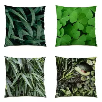 Чехол для подушки с веткой, украшение для гостиной, подарок, квадратное растение, наволочка 40x40cm