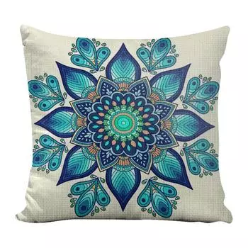 Чехол для подушки с вышивкой крестиком «Мандала» из хлопка 11CT 45x45 см, набор для самостоятельной вышивки 1