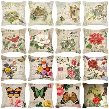 Чехол для подушки в скандинавском стиле, чехол для диванной подушки с принтом деревенского пейзажа, чехол для офисной подушки, в комплект не входит наполнитель подушки Peach skin material