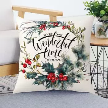 Чехол для подушки Yousheng со скрытой молнией с одной стороны, квадратный, мягкий, удобный, рождественский чехол для подушки, товары для дома A