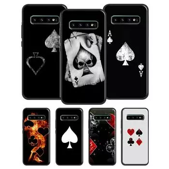 Чехол для покера Ace of Spades для Samsung Galaxy S22 Ultra S21 S20 FE S9 S10 Note 10 Plus S10e Note 20 Ultra Galaxy S8