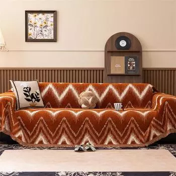 Чехол для полотенца из шенилла для дивана EIFLOY, 3-местный, блестящий чехол для дивана, универсальный защитный чехол для мебели, цельный плед, дропшиппинг 180x130cm хаки