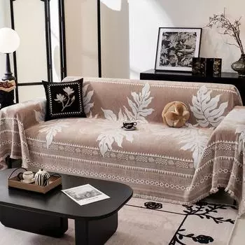 Чехол для полотенец на диван EIFLOY-French Luxury, одеяло из синели, защита от царапин для гостиной, защита для мебели на 3/4 места на все сезоны 180x130