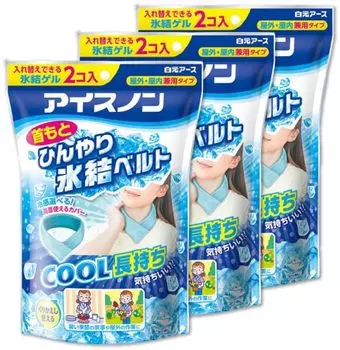 Чехол для пояса для защиты шеи от заморозки из полиэстера 2 Синий [Оптовая закупка] (1 + гели) [x3 шт.] синий