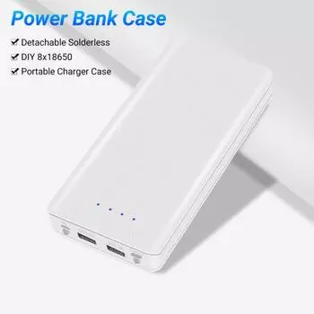 Чехол для Power Bank, съемный, без пайки, чехол для портативного зарядного устройства DIY 8x18650 2 розовый
