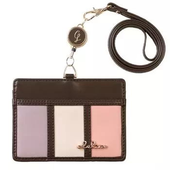 Чехол для пропуска Чехол для пропуска для женщин с шейным ремешком Чехол для удостоверения личности сотрудника Держатель для удостоверения личности Серия Bellezza [Cleria] и [CL-11130] (Аметист) аметист