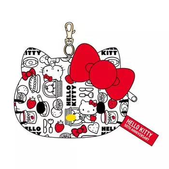 Чехол для пропуска Hello Kitty Face Pass Case красного цвета x Ш13 x Г4 см (50-я серия) KT50-FPC-RD H10.5
