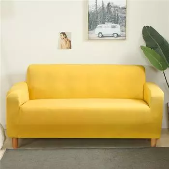 Чехол для простого дивана, эластичный чехол для дивана, плотный чехол, универсальный чехол для углового секционного дивана, чехлы для мебели на 1/2/3/4 места 1-Seat 90-140cm