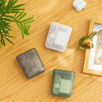 Чехол для провода удлинителя, предотвращает запутывание, сохраняет аккуратность, не деформируется, прозрачный с крышкой для офиса серый