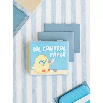 Чехол для пуховки Daiso Spring Makeup Puff с масляной бумагой