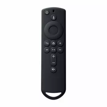 Чехол для пульта дистанционного управления ELECOM Fire TV Stick 4K Fire TV Силиконовый чехол для пульта дистанционного управления с функцией распознавания голоса Alexa и отверстием для крючка, черный чёрный