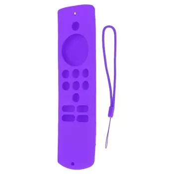 Чехол для пульта дистанционного управления, силиконовый, мягкий, противоскользящий, ударопрочный, защитный чехол для пульта дистанционного управления со шнурком для фиолетовый