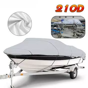 Чехол для яхты, лодки, водонепроницаемый, 11-22 футов, чехол для лодки Barco, устойчивый к ультрафиолетовому излучению, прочный, 210D, морской, прицепной, парусиновый, аксессуары для лодок