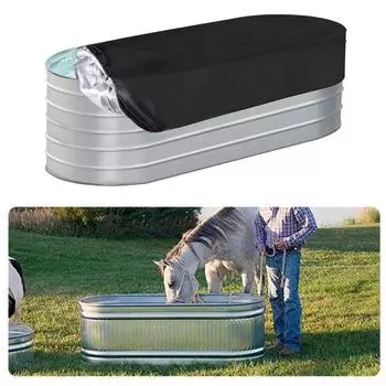 Чехол для ящика для рассады с регулируемой завязкой, прочная ткань Оксфорд, защита растений от замерзания, овальный чехол для резервуара для воды, защита от пыли на открытом воздухе S серый